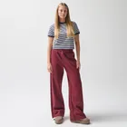 T-shirt z nadrukiem w paski o kroju crop NOWEAR