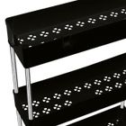 Tadar, organizer, regał łazienkowy na kółkach, 3 poziomowy, czarny, 40-13,5-61 cm