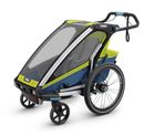 Thule, Chariot Sport 1, przyczepka rowerowa dla dziecka, zielono-niebieska