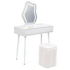 Toaletka kosmetyczna w stylu francuskim, blat 80 cm, biały
