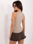 Top damski, beżowy, Sublevel