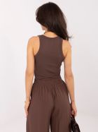 Top damski, brązowy, Sublevel