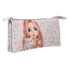 Top Model, Blooming Kitty, piórnik saszetka, potrójny, różowy