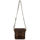 Torba listonoszka, brązowa, skórzana, Peterson