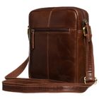 Torba listonoszka, brązowa, skórzana, Peterson