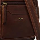 Torba listonoszka, brązowa, skórzana, Peterson