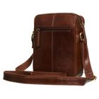 Torba listonoszka, brązowa, skórzana, Peterson