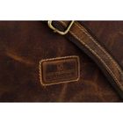 Torba listonoszka, brązowa, skórzana, Peterson