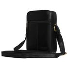 Torba listonoszka, czarna, skórzana, Peterson