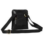 Torba listonoszka, czarna, skórzana, Peterson