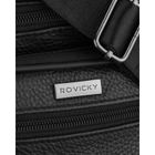 Torba listonoszka, czarna, skórzana, Rovicky