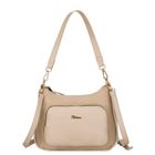 Torebka listonoszka, beżowa, skóra ekologiczna, Peterson