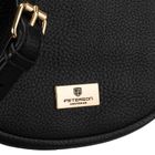 Torebka listonoszka, czarna, skóra ekologiczna, Peterson