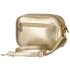 Torebka listonoszka, złota, skóra ekologiczna, Peterson