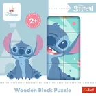 Trefl, Lilo i Stitch, drewniana układanka klockowa, 9 elementów