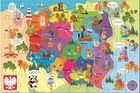 Trefl, Mapa Polski, puzzle + gra memory, 44 elementy