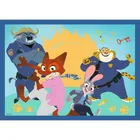 Trefl, Zwierzogród 2, Zootopia pełna przygód, puzzle 4w1
