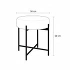 Trends 4 You, Bouclé Kruk, taboret z obiciem, 36-40 cm