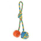 Trik&Roll, zabawka dla psa, szarpak z piłką, 2 stronny, pomarańczowy, 34 cm