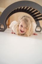 tupti.wood, 2w1: duży bujak montessori + duża zjeżdżalnia, chmurki, szara