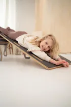 tupti.wood, 2w1: duży bujak montessori + duża zjeżdżalnia, drabinka, szara