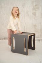 tupti.wood, Biggy, 2w1: krzesełko i stolik, szare