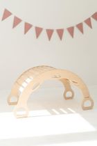 tupti.wood, duży bujak montessori z uchwytami, naturalny