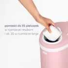 Ubbi, stalowy kosz na pieluchy, matte pink