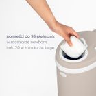 Ubbi, stalowy kosz na pieluchy, matte taupe