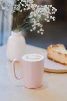 Vialli Design, dwa kubki ceramiczne z uszkiem, 250 ml, Fuori rożowe