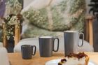 Vialli Design, dwa kubki ceramiczne z uszkiem, 330 ml, Fuori szare