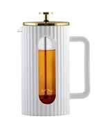 Vialli Design, Livio, zaparzacz do kawy i herbaty, biało-złoty, 1000 ml