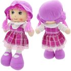 Victoria Sport, lalka szmaciana z dżwiękiem, fioletowa