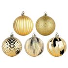 Vilde, bombki choinkowe, nietłukące, złote, 6 cm, 25 szt.