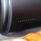 Vilde, chlebak stalowy, czarny, 43-27,5-18,5 cm