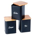 Vilde, chlebak z pojemnikami, metalowy, 4 elementy