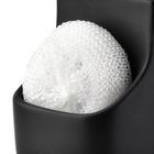 Vilde, dozownik płynu do naczyń z pojemnikiem na gąbkę i z gąbką ceramiczny, czarny, 400 ml