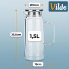 Vilde, dzbanek z pokrywką, szklany, 1,5l