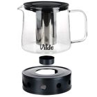 Vilde, dzbanek z zaparzaczem do herbaty, szklany, żaroodporny z podgrzewaczem, 1,5l