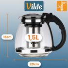Vilde, dzbanek z zaparzaczem do herbaty, żaroodporny, szklany, 1,5 l