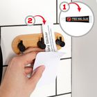 Vilde, haczyk, wieszak samoprzylepny, drewniany, metalowy, czarny, potrójny, 14-3,5-5 cm