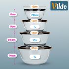 Vilde, komplet misek szklanych z pokrywką, 4 szt.