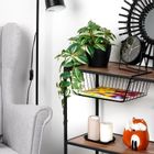 Vilde, koszyk podwieszany pod półkę, metalowy, czarny, 40,5-26,5-14,5 cm