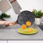 Vilde, patelnia do jajek, granitowa, 7 otworów, Black&Wood, 26 cm