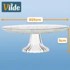 Vilde, patera na tort, szklana na nóżce, 25 cm