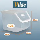 Vilde, pojemnik na warzywa i owoce, z pokrywką, przezroczysty, 12 l