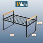 Vilde, półka kuchenna, metalowa, czarna, 33-21-19,5 cm