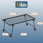 Vilde, półka kuchenna, metalowa, czarna, 36-22-15 cm