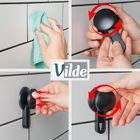 Vilde, półka pod prysznic na przyssawki, czarna, 23,5-13,5-15 cm