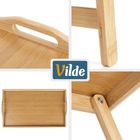 Vilde, stolik śniadaniowy 2w1, bambusowy, składany, 50-30-24,5 cm